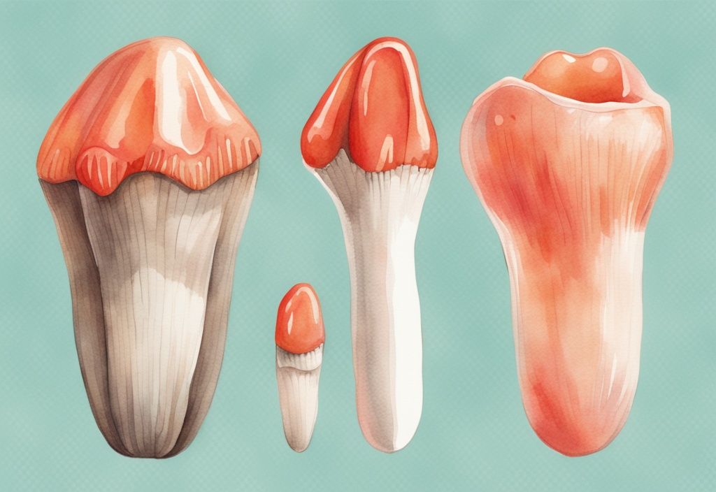 Modern watercolor illustration comparing baby tooth vs adult tooth, highlighting size, shape, and structure differences with coral color theme.